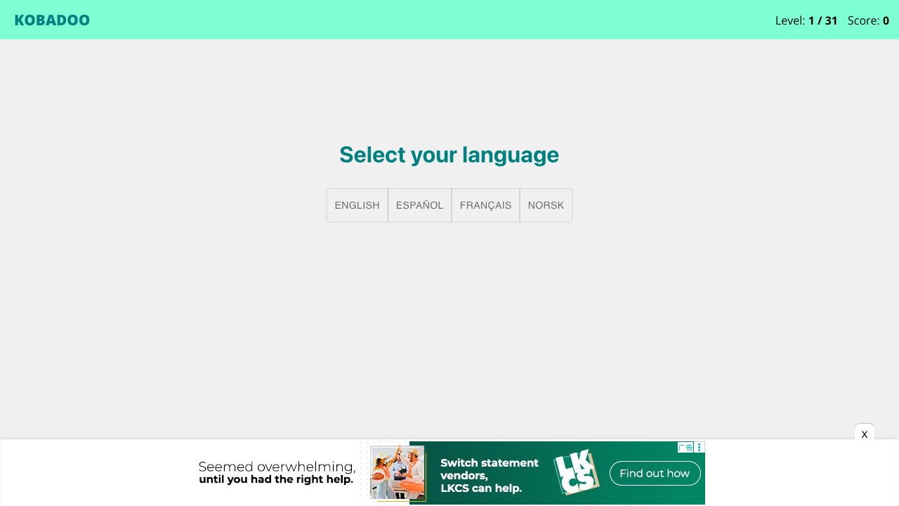 Hands-on capture of My First 100 Words (Main menu or character select)