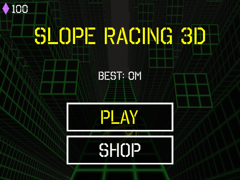Hands-on capture of Slope Racing 3D (Main menu or character select)