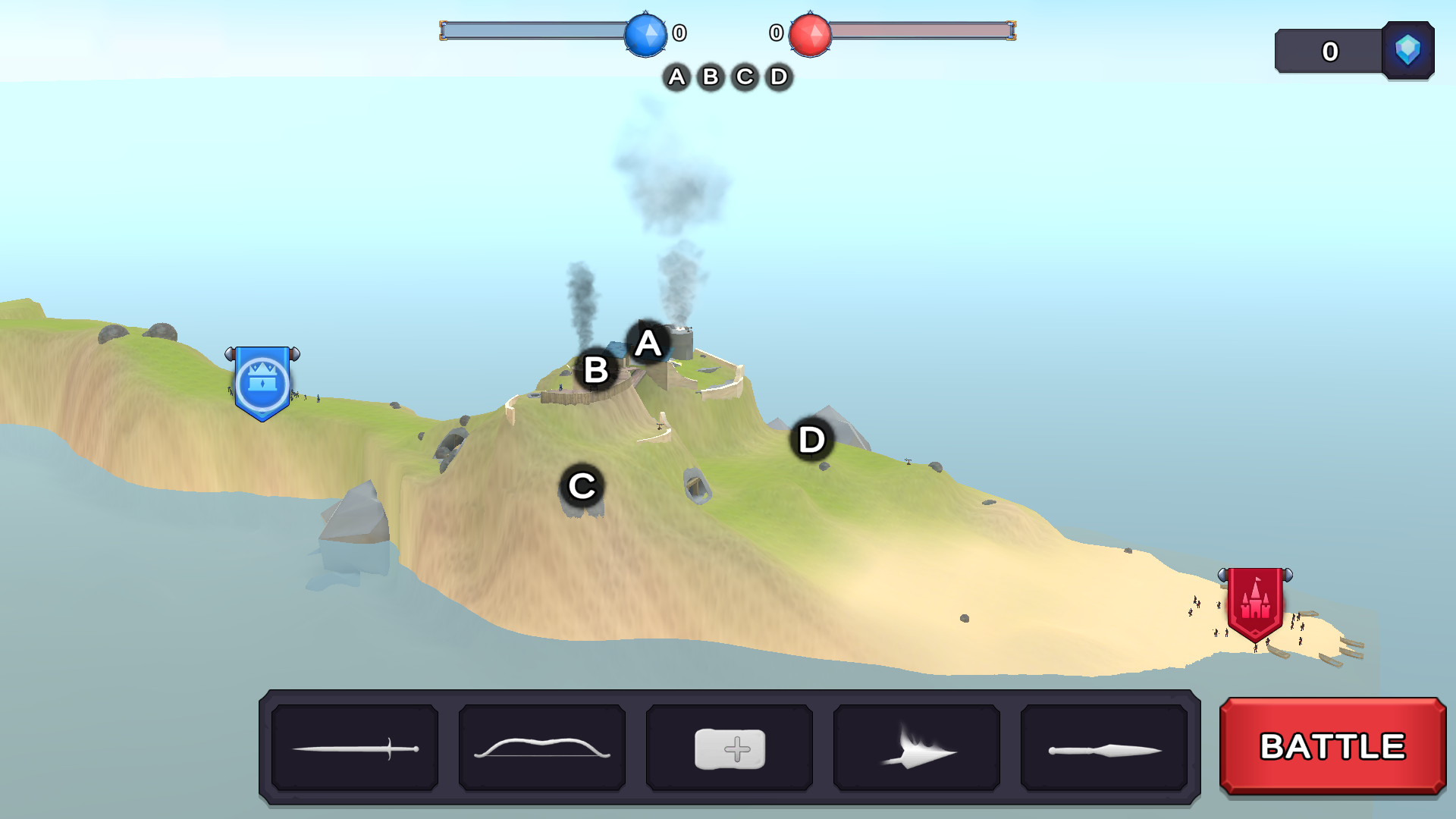 Hands-on capture of War the Knights: Medieval Team Battle Browser Game (In-game moment captured during our playtest)