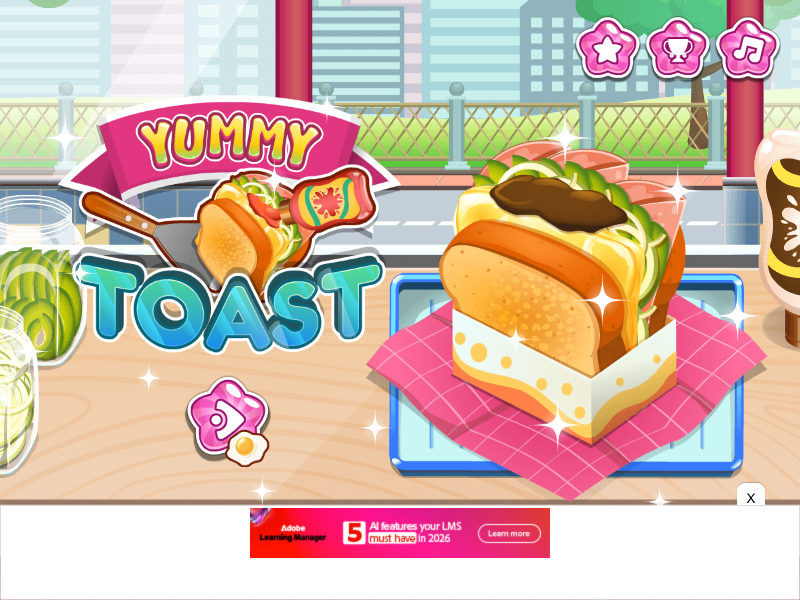 Hands-on capture of Yummy Toast (Title / loading screen)